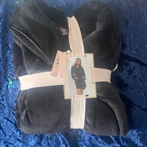 Victoria's Secret Black Plush Robe